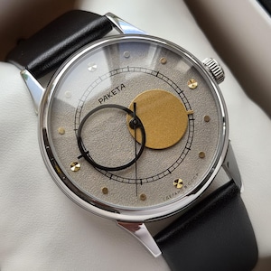 Raketa watch COPERNIC, Copernicus watch, Moon and Sun arrows, Soviet watch, grey watch, Mechanical watch, boyfriends watch, kopernik watch