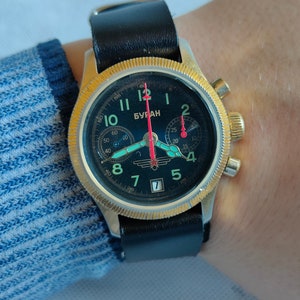 Orologio cronografo POLJOT BURAN, orologio Shturmanskie Cal.3133 URSS meccanico da pilota dell&#39;esercito, orologio da polso da uomo,