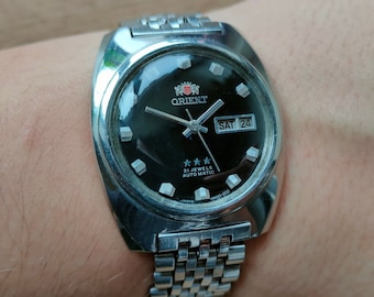 Rare Orient Vintage Watch From 60s, Automatic Watch, Black