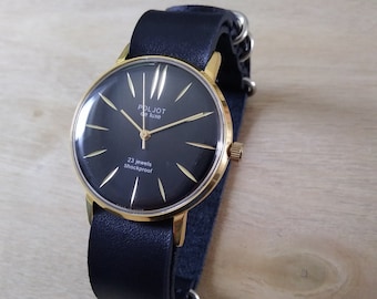 Vintage Poljot watch, Poljot deluxe watch, Ultra rare watch, Wrist watches for men, Mechanical watch, Retro watch, men watch