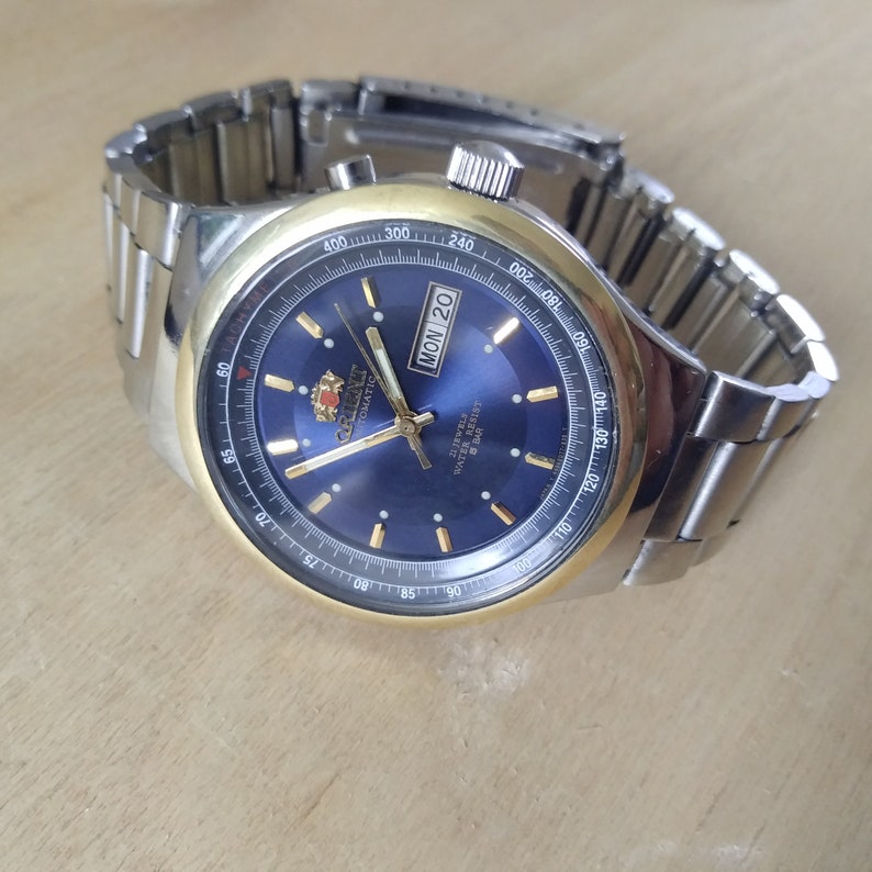 orient watch blue