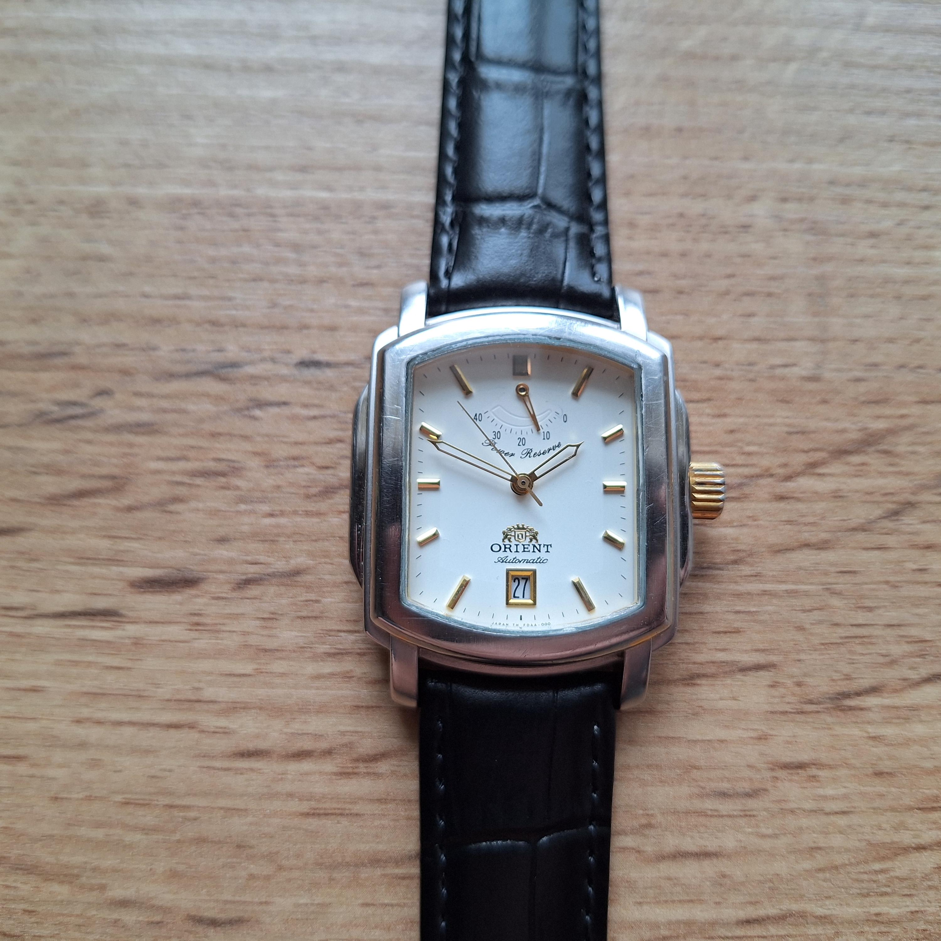 Vintage Orient Power Reserve Watch, Japan Watch, Mens Watch