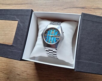 Nos New Orient 207 A 136 Plexi Glass Plastic Crystal Vintage Watch Old Stock