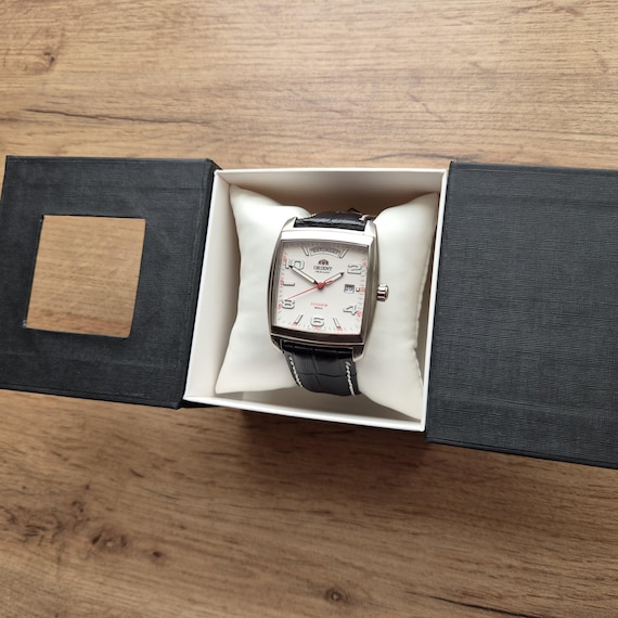 Rare Square Orient President Watch, White Watch, Vintage Watch