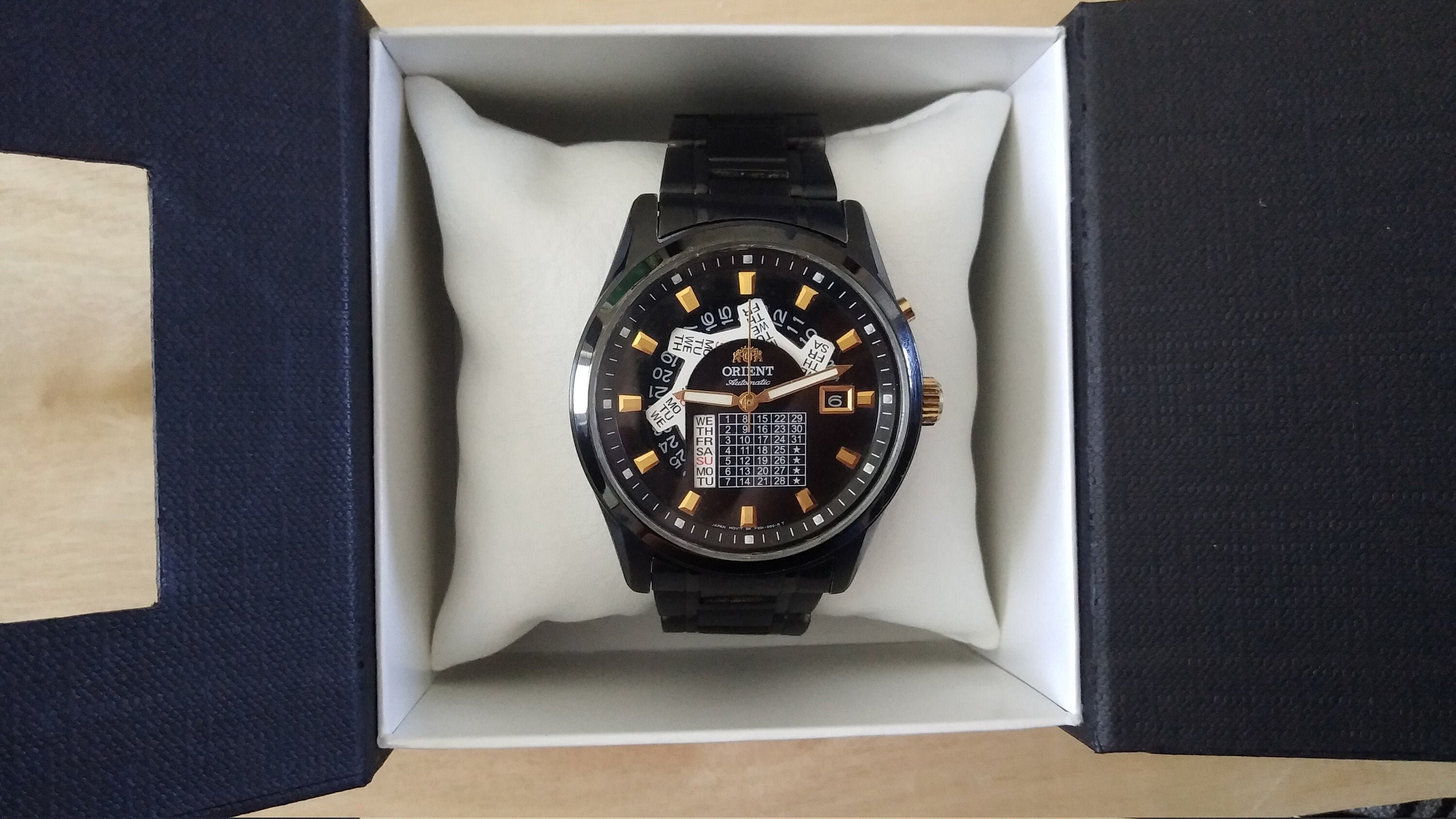 vintage orient perpetual calendar automatic watch
