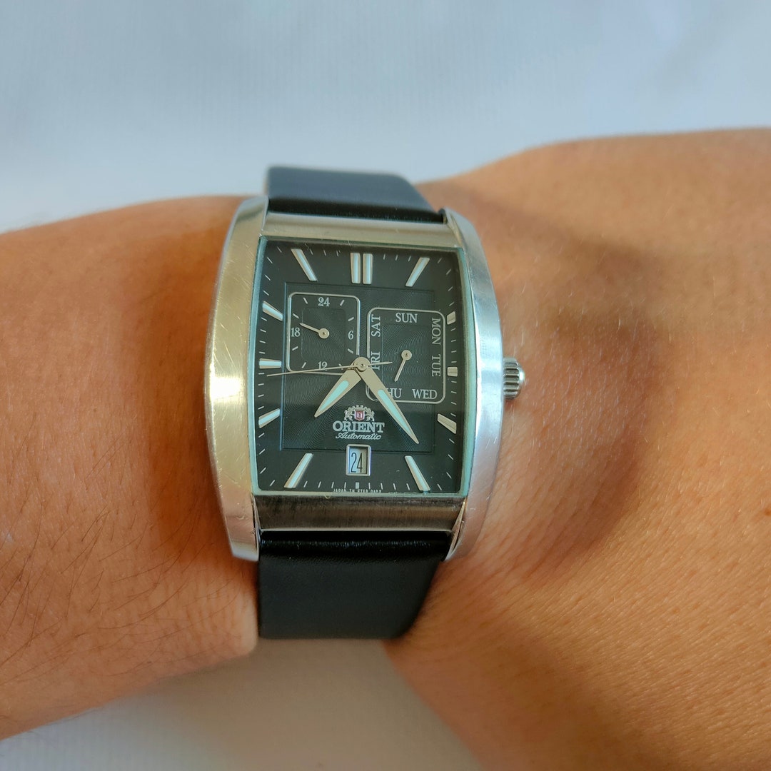 Orient Black Watch, Square Watch, Vintage Orient Watch