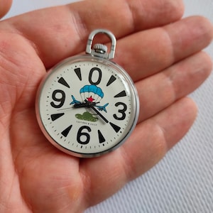 Raketa Big Zero Pocket watch, Vintage watch,  Mechanical watch, White dial, raketa zero, Panzer watch, Tank watch