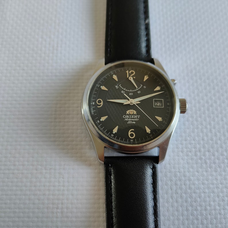 Rare Orient Power Reserve Black Watch Automatic Watch 21 - Etsy