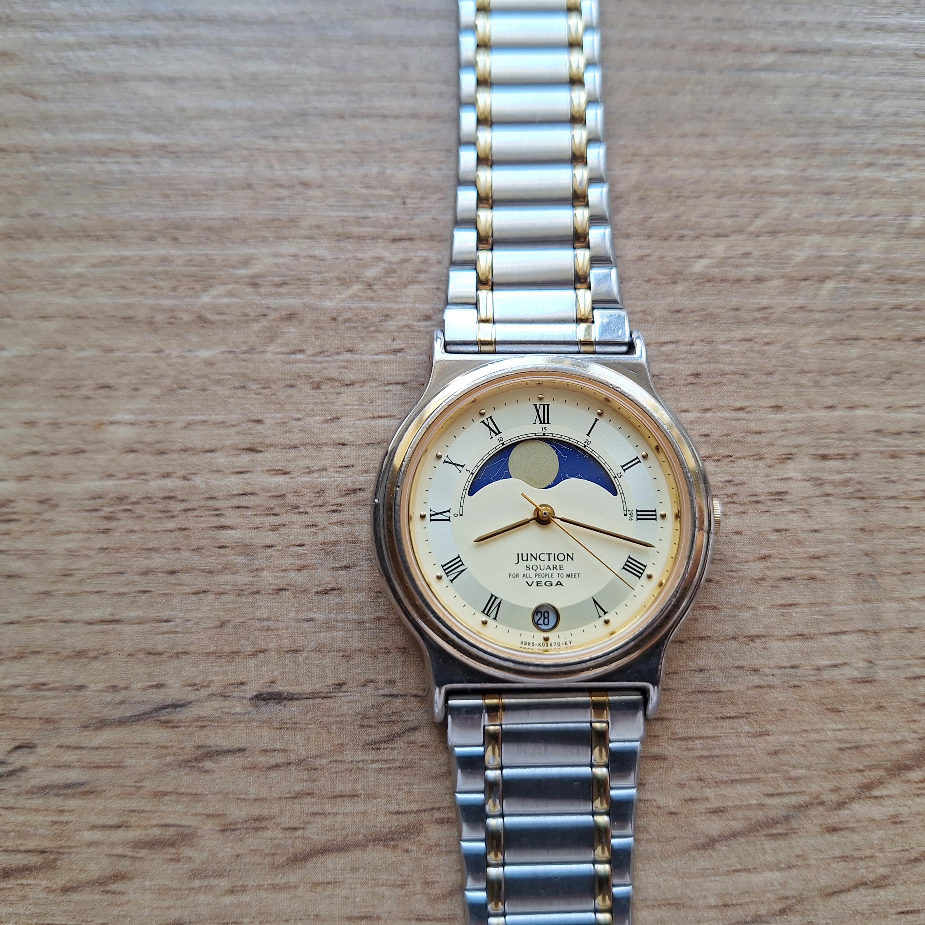 Citizen Vega Junction Square Quartz Watch With Moon Phases