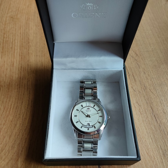 Vintage Orient Watch, Automatic Watch, White Watch, Original Vintage Orient Watch, Automatic Watch, White Watch, Original