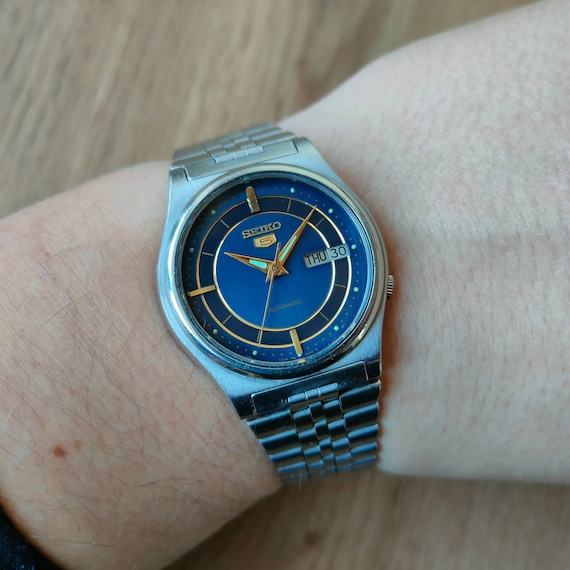 Rare Seiko 5 watch, Blue watch, Automatic watch, … - image 3
