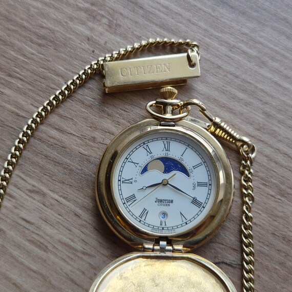 Citizen Pocket Watches, Japan Citizen Moon Phase Watch, Vintage