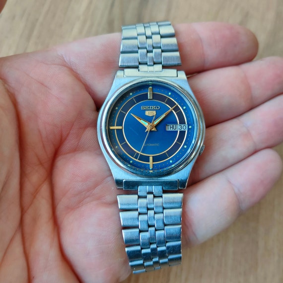 Rare Seiko 5 watch, Blue watch, Automatic watch, … - image 1