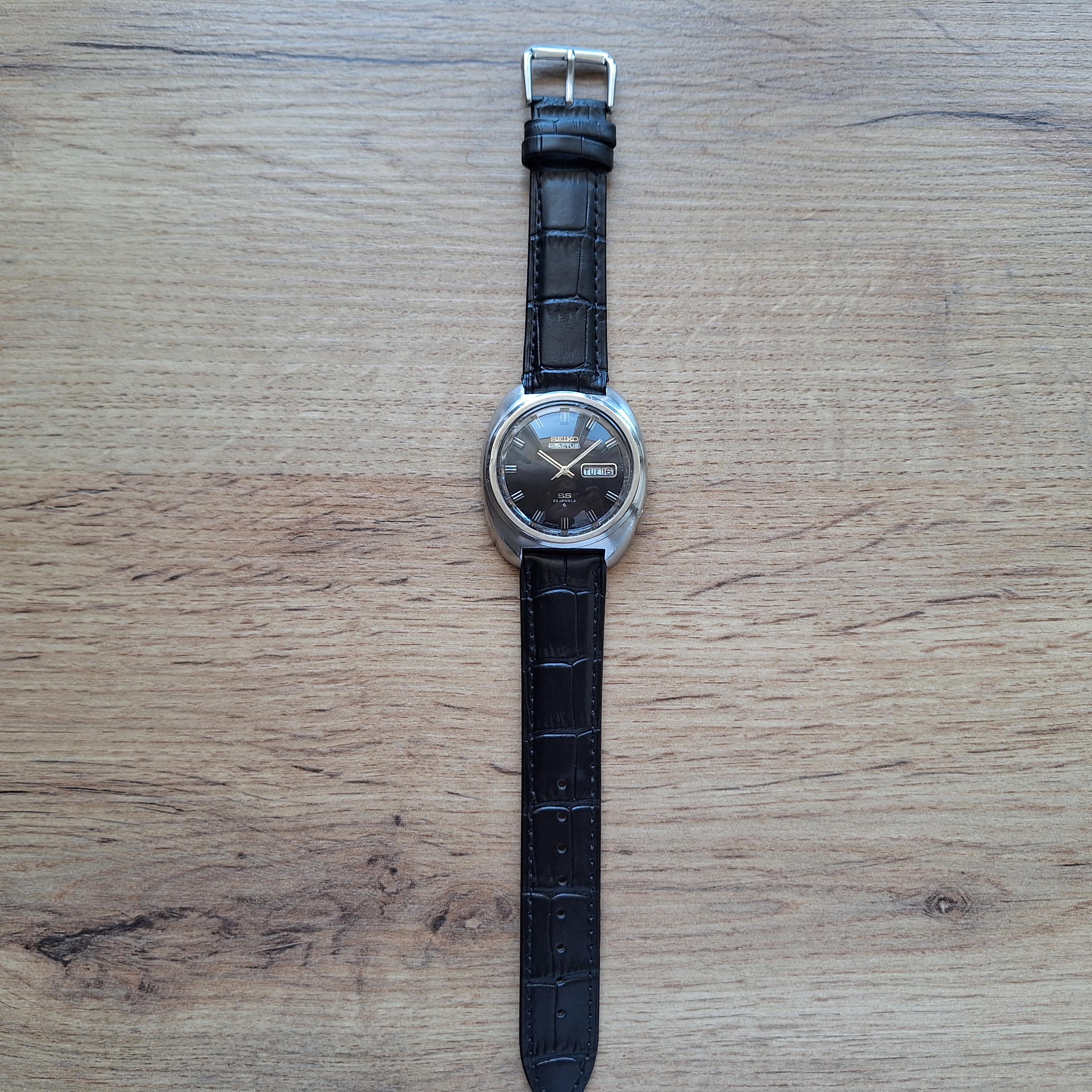Rare SEIKO 5 Actus SS Automatic Watch Ref. 6106-8450, Vintage Rare