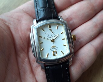 Vintage Orient Power Reserve Watch, Japan Watch, Mens Watch