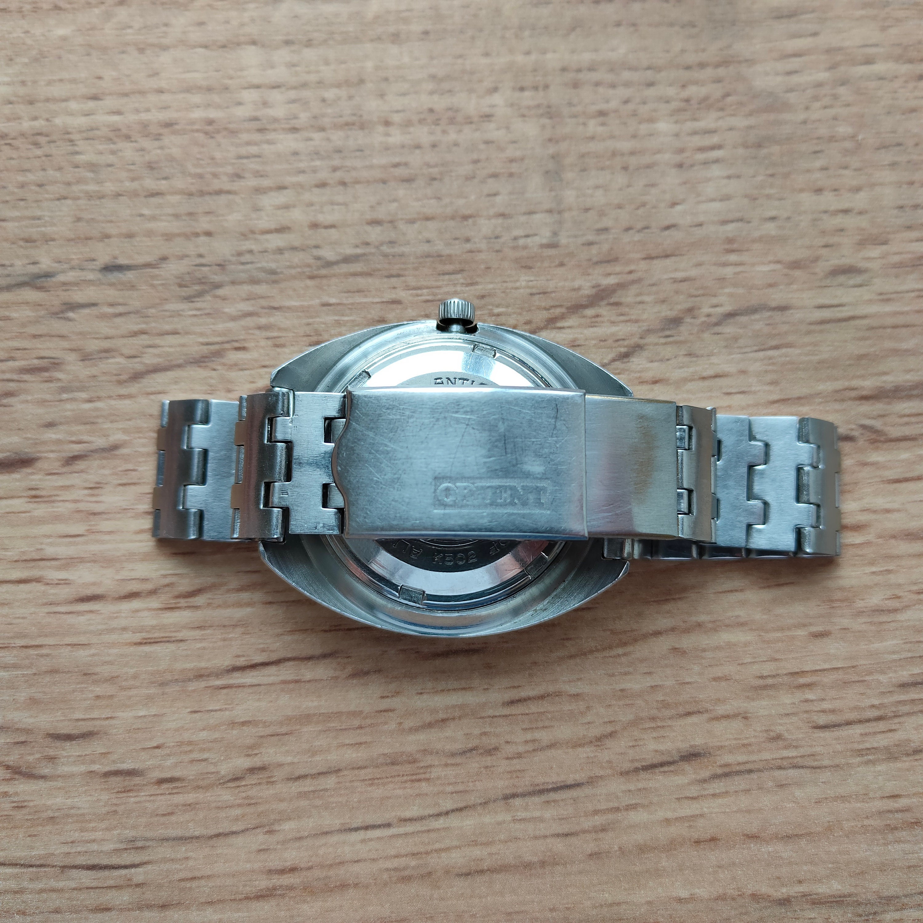 Rare Early Watch Orient, Blue Dial, Original Japan Watch