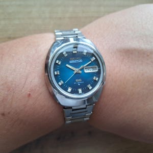 時計 SEIKO ACTUS SS 21JEWELS Vintage Seiko Actus Vintage Day Date 21jewels Black Automatic Mens
