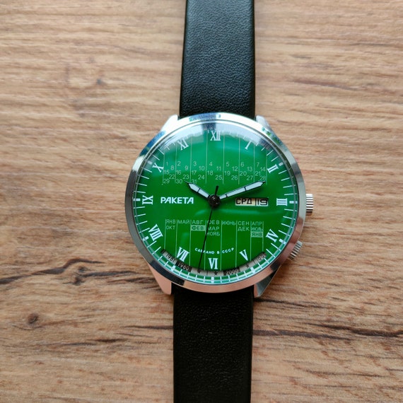 NEW Raketa College green watch, Raketa Multi Year… - image 3