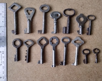 15 old keys, set key, old keys, antique keys, door key, keys decor, keys for managers, metal keys, vintage keys, keys USSR, collectible keys