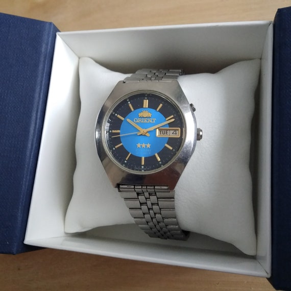 Orient Automatic Watch, Mechanical Automatic Watch, Blue