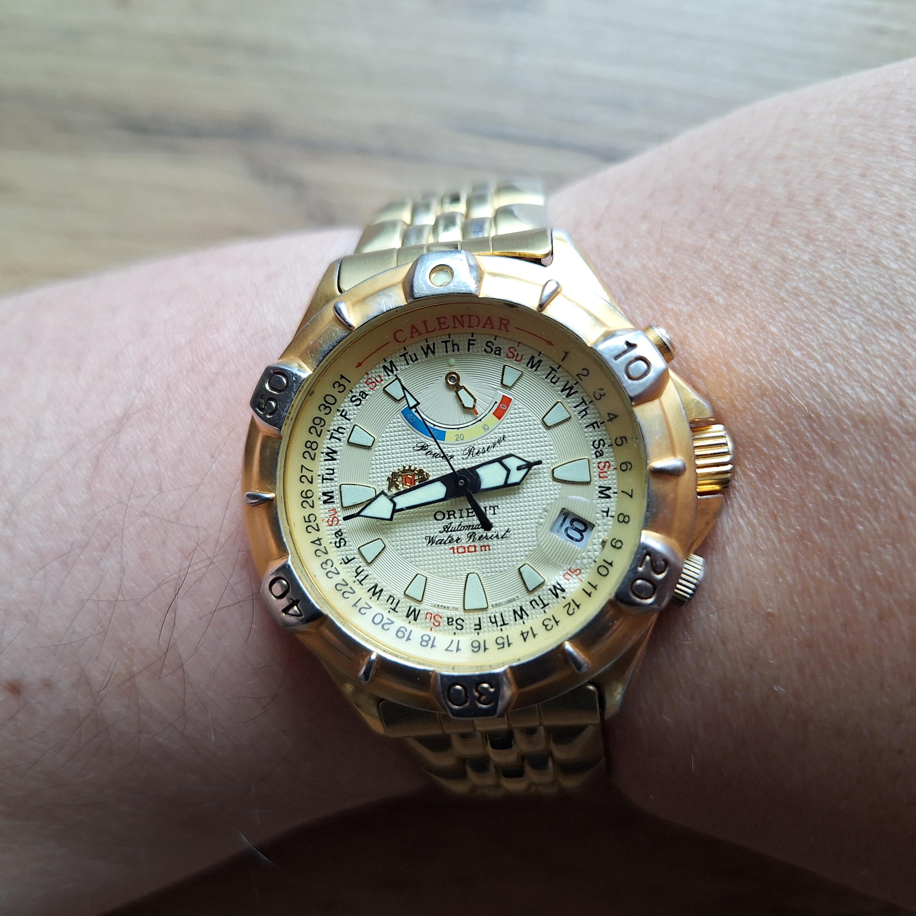 Orient Power Reserve Watch, Sports Vintage Watch, Automatic Watch