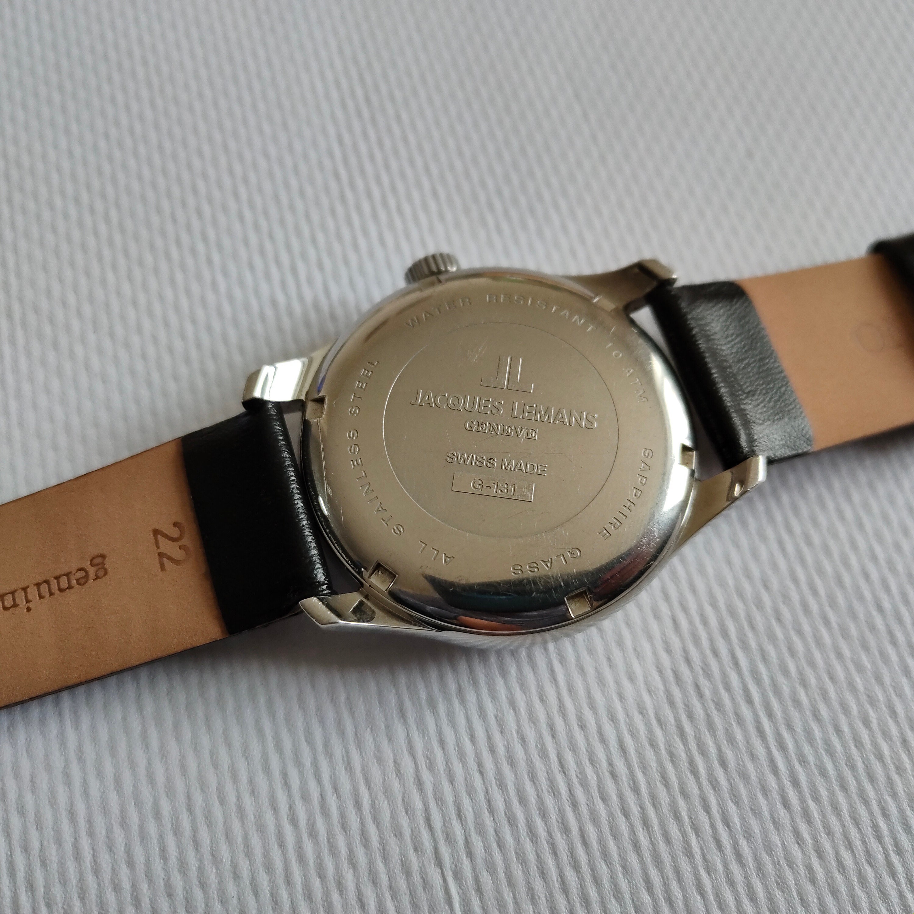 Jacques Lemans G131 Geneve Moon Phase Swiss Made Watch Etsy