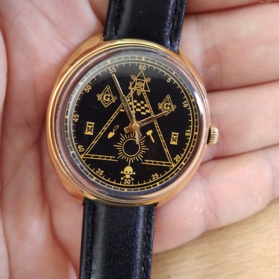 Rare watch Raketa Masonic, Vintage watch, mechanic