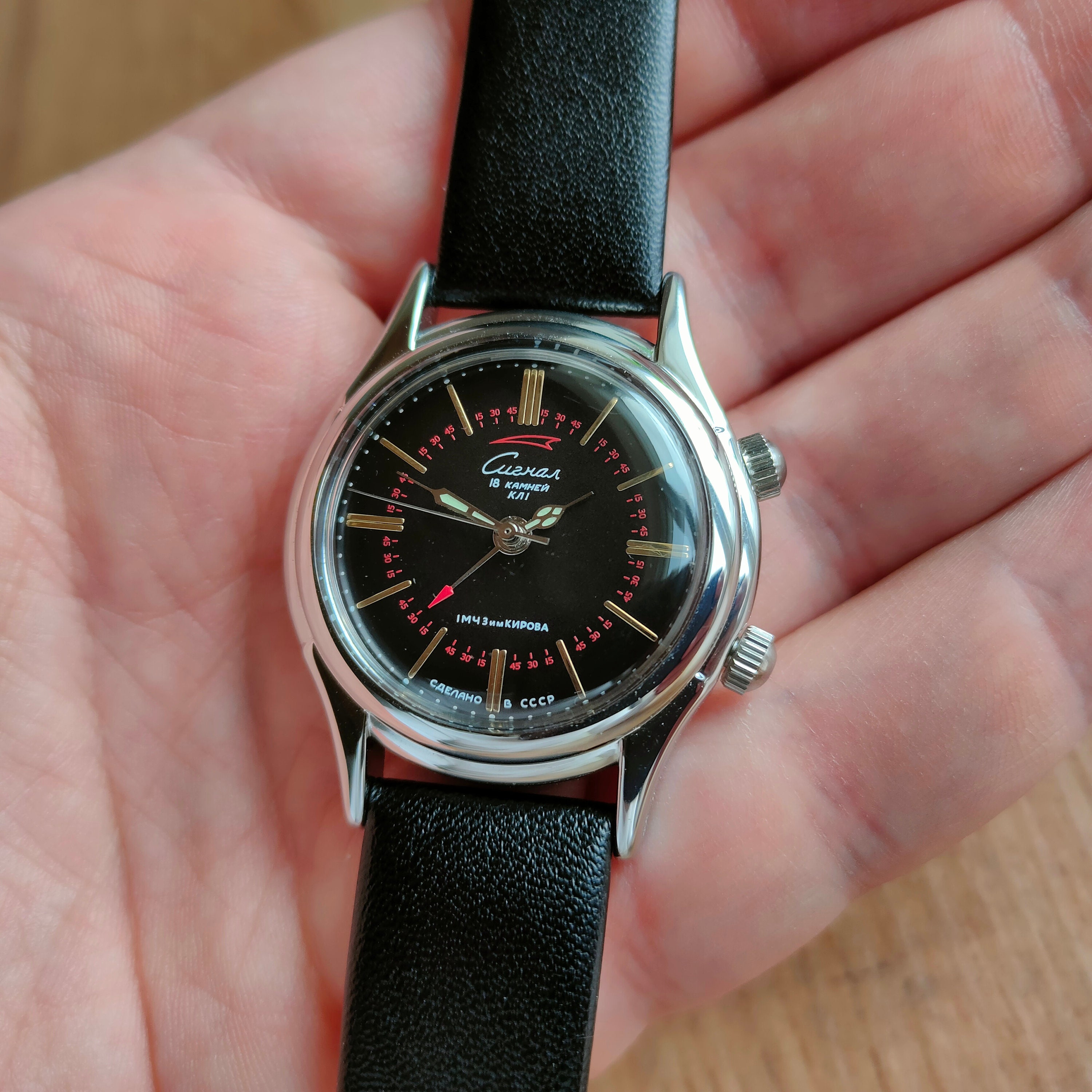 Poljot Signal 機械式アラーム付き、機械式時計、ソビエト時計、メンズ