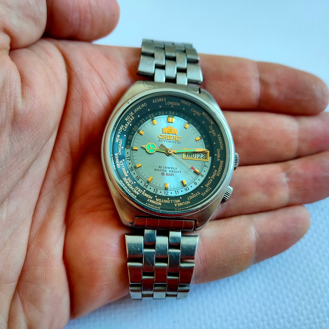 Orient World Time Vintage orient Japan watch Automatic | Etsy