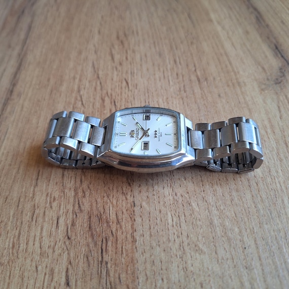 Square Orient white watch, Automatic mechanical w… - image 8