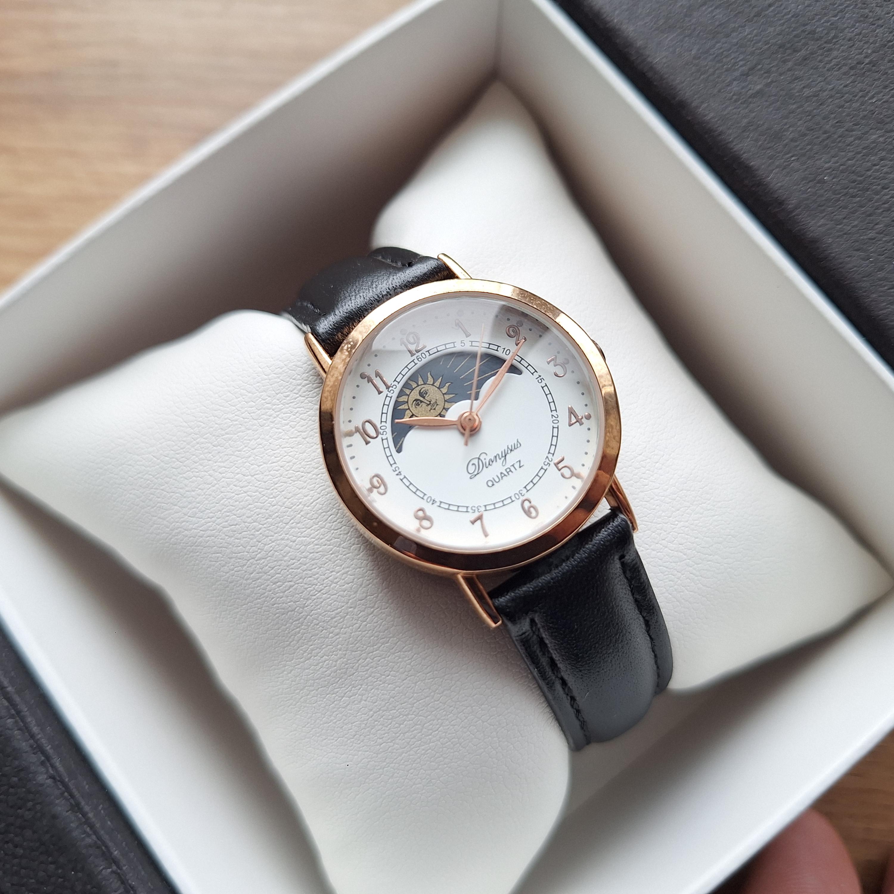 Dionysus Vintage Day Night Watch, Quartz Watch With Day Night