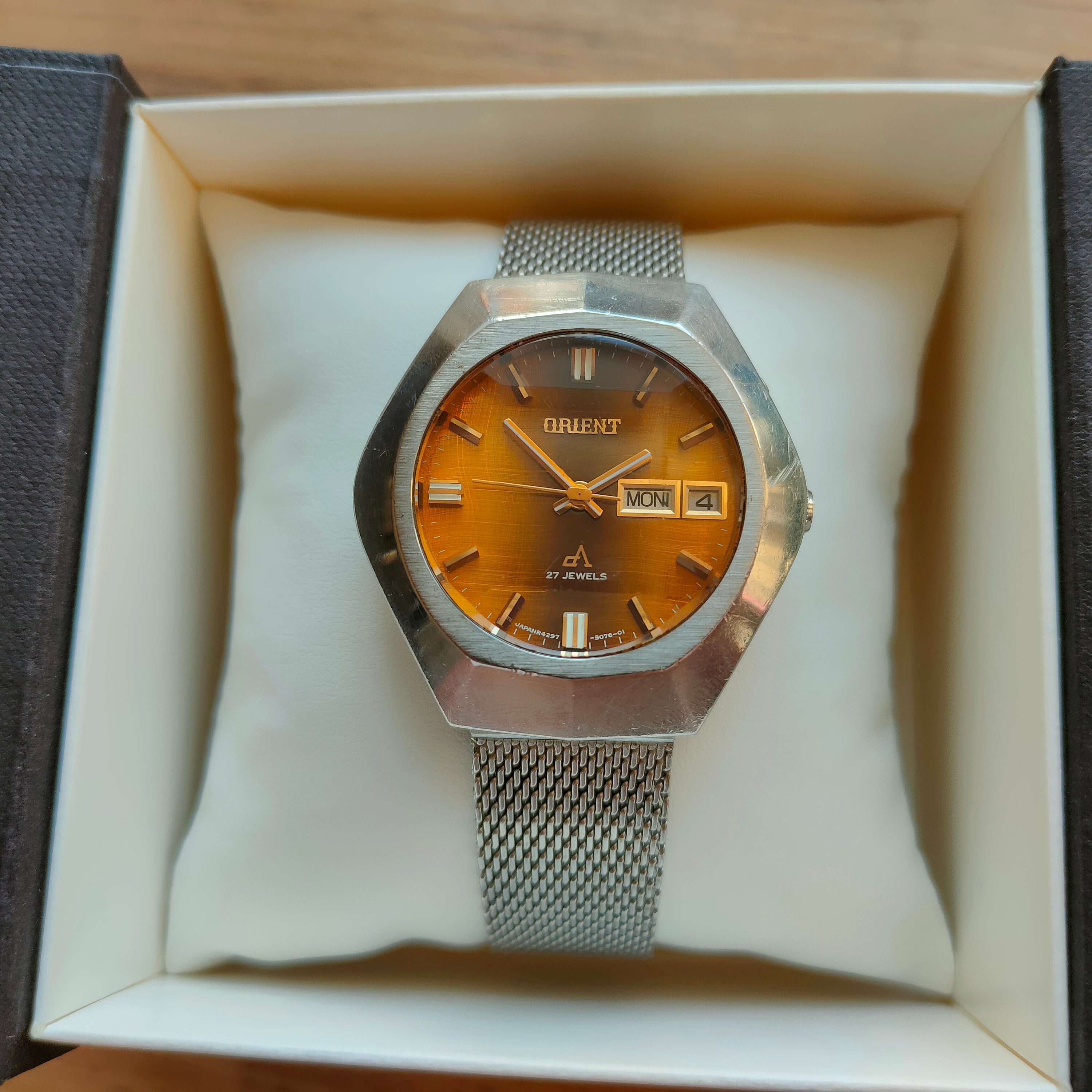 ORIENT 自動巻き腕時計 クロノエース メキシカン文字盤 オリエント ORIENT クロノエース メキシカン シェル文字盤 内箱