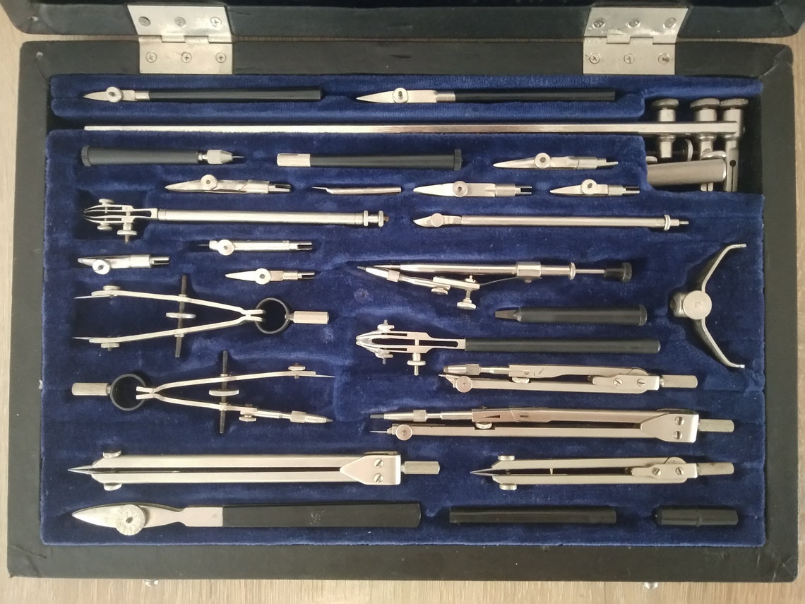 Professional Drawing Set Drafting tools Drafting Set Etsy