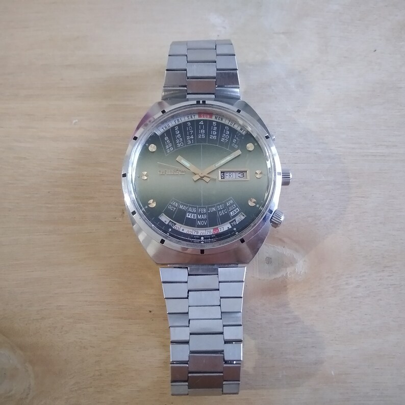 vintage orient perpetual calendar automatic watch