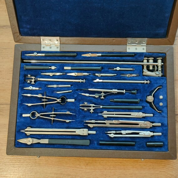 Professional Drawing Set, Drafting Tools, Drafting Set, Drawing  Instruments, Big Case Instruments 