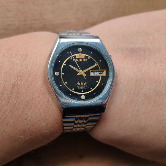 Orient black watch, Mechanical Automatic Watch Da… - image 4