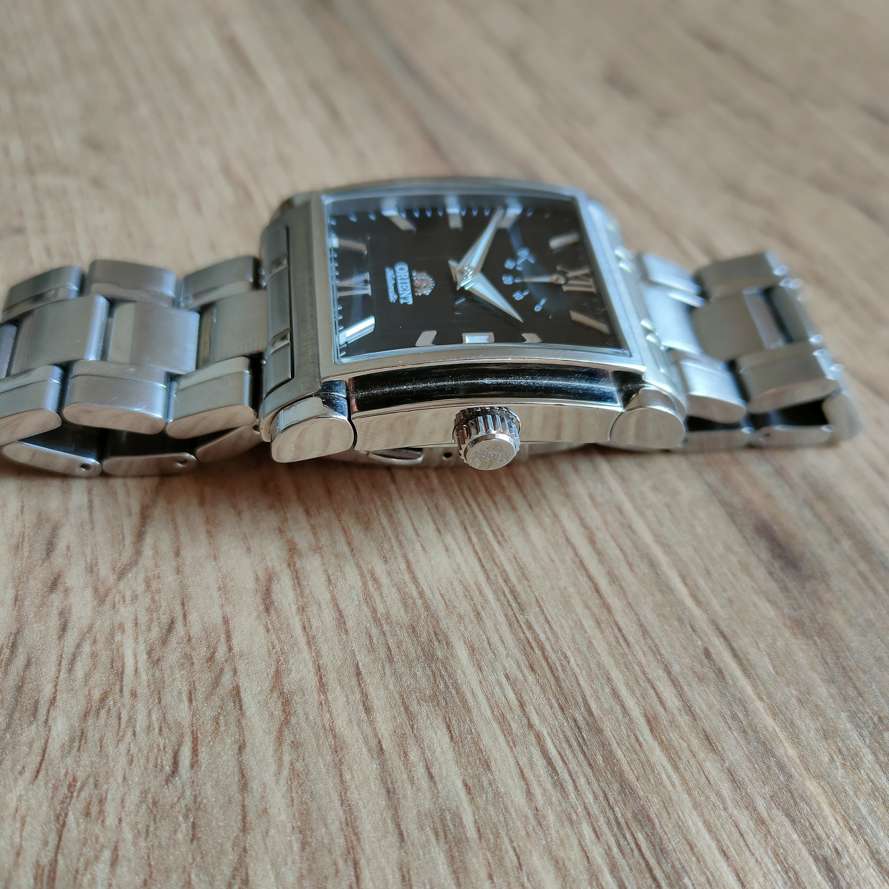 Orient rectangular shop automatic watch