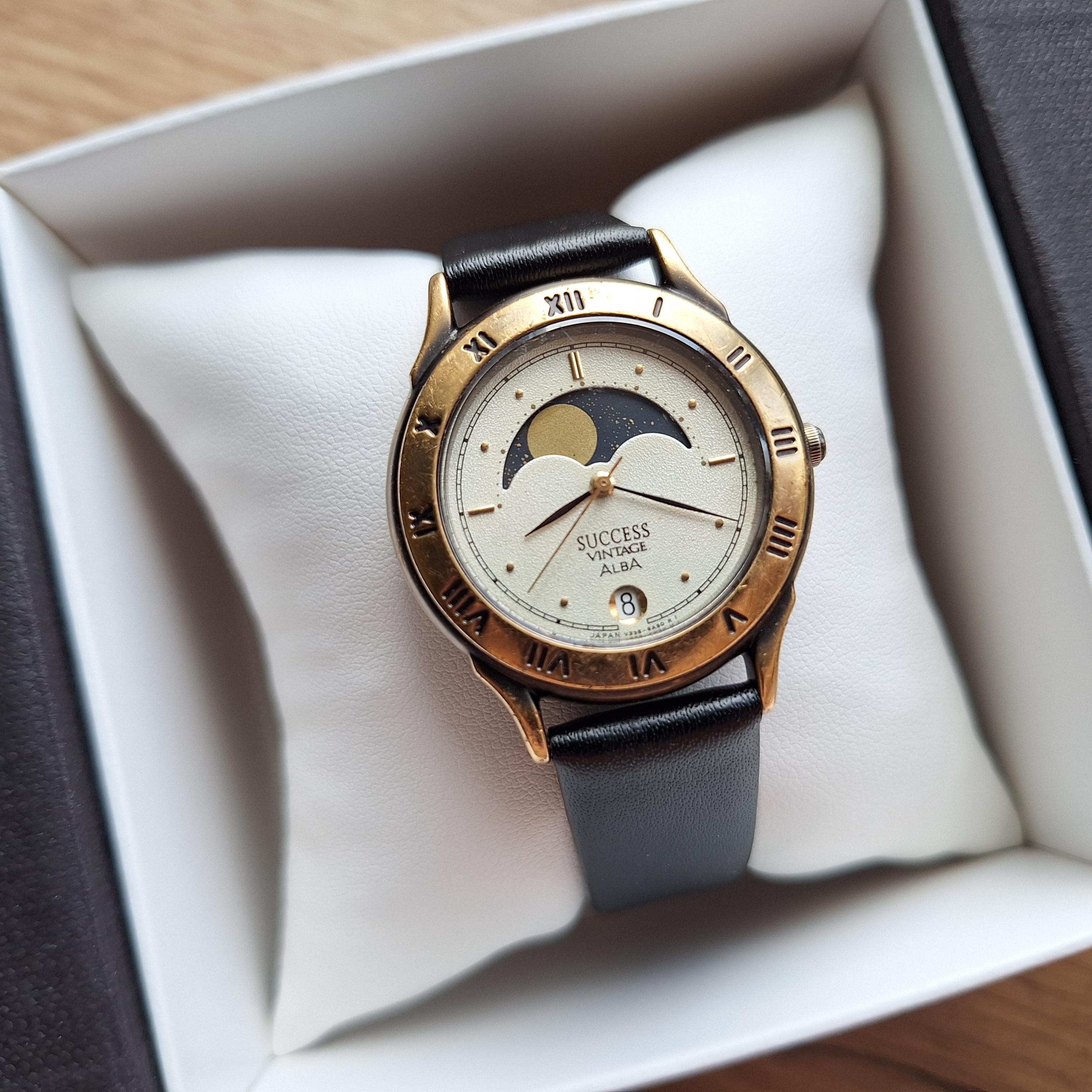 ALBA Seiko Moonphase Watch, Quartz Watch, Real Moon Phases