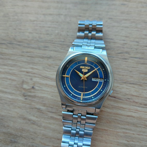 Rare Seiko 5 watch, Blue watch, Automatic watch, … - image 5