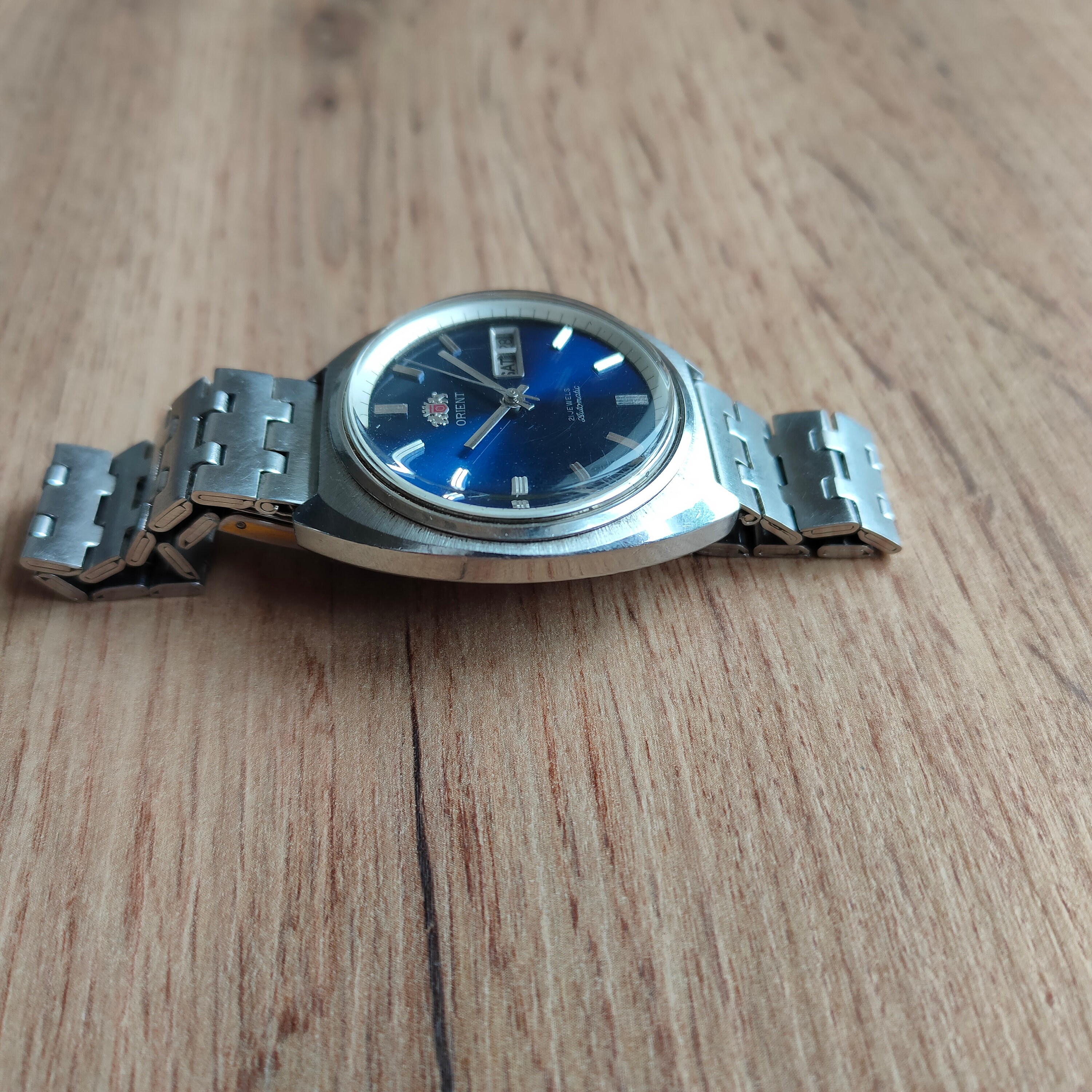 Rare Early Watch Orient, Blue Dial, Original Japan Watch
