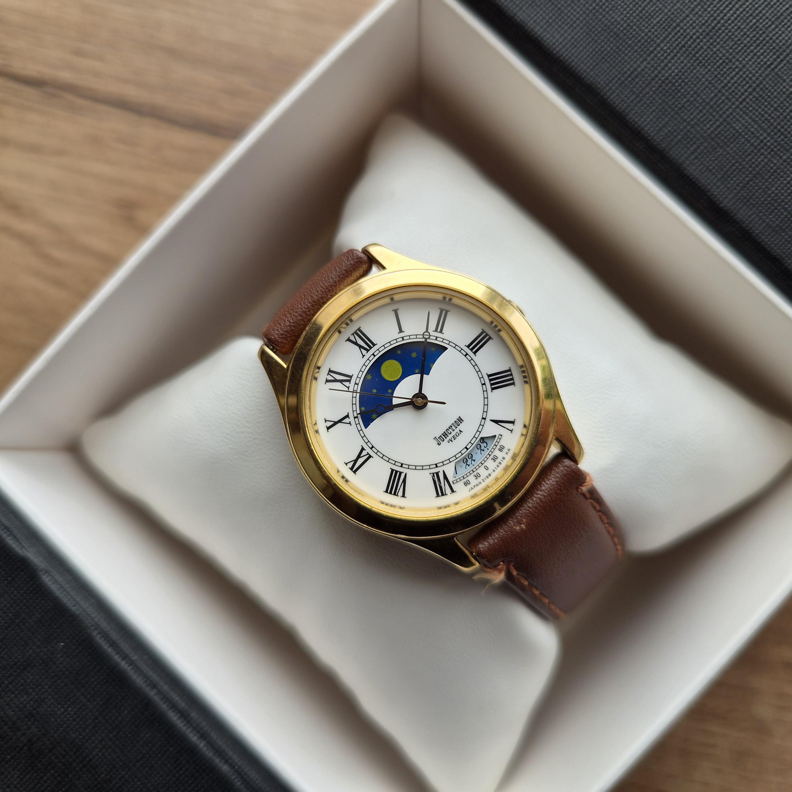 シチズン　Junction VEGA ムーンフェイズ　レディース　稼働　新品電池 Citizen Junction Vega Day Night Watch, Quartz Watch With Day Night