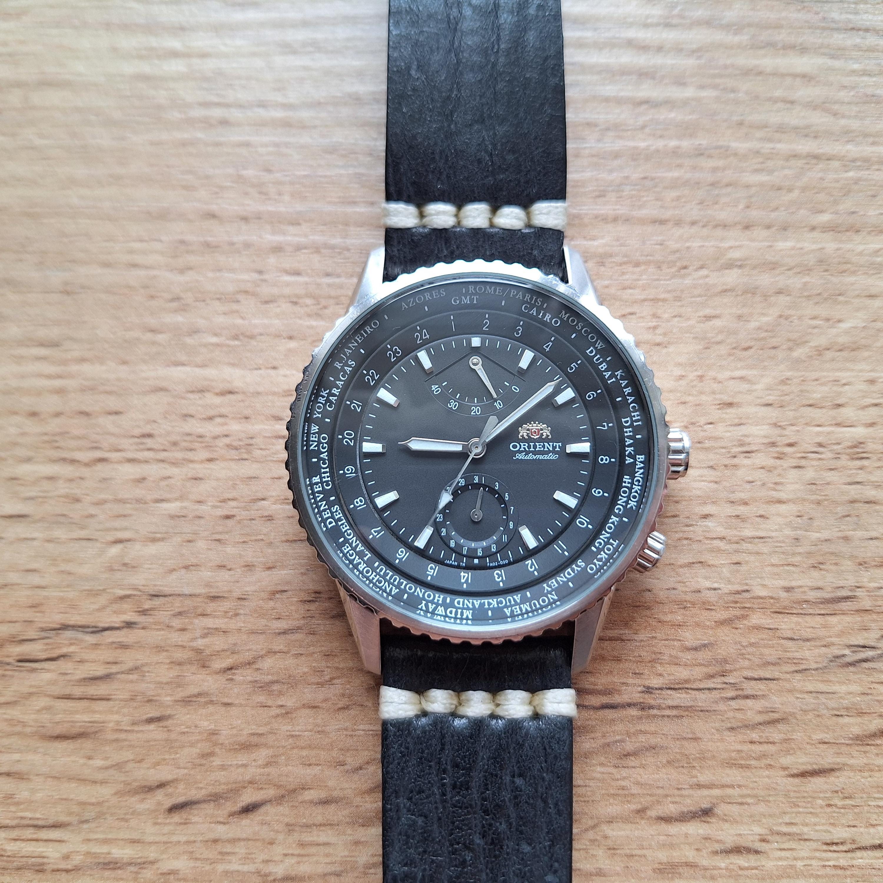 Orient King Master World Time GMT Watch, 24h Watch Orient, Rare