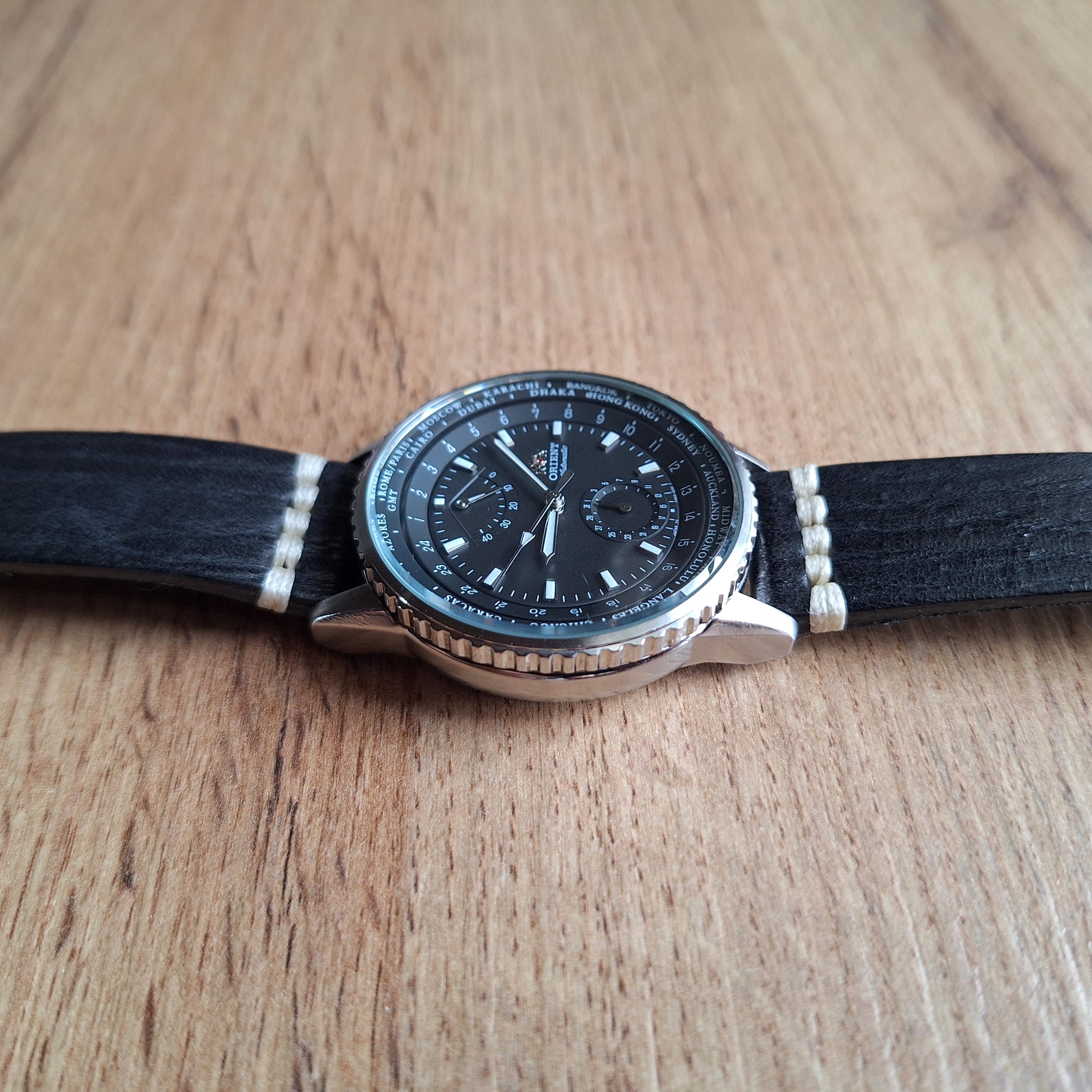 オリエント キングマスター ワールドタイム GMT ウォッチ、24時間対応