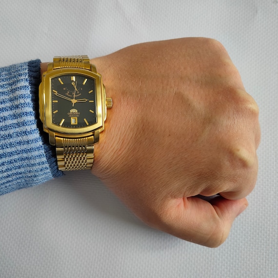 Vintage Orient Power Reserve Watch, Japan Watch, Mens Watch