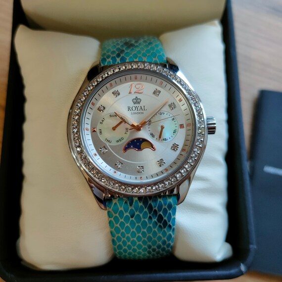 Royal London Moonphase watch, Quartz watch, Real … - image 3