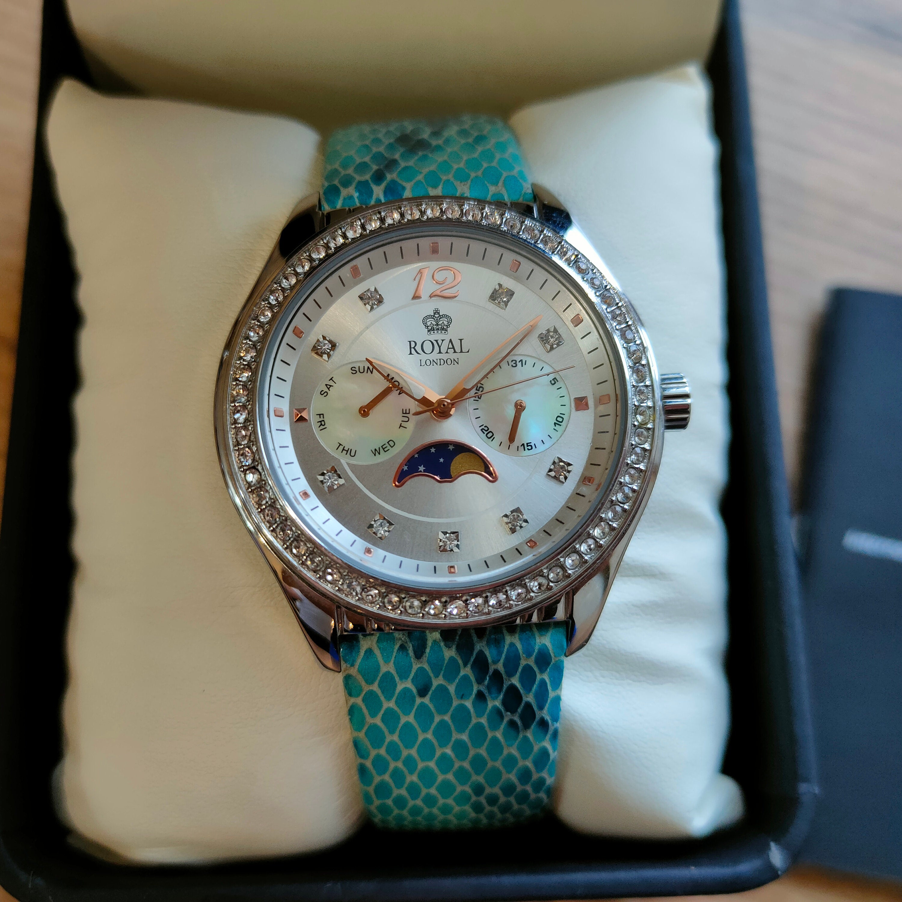 Royal London Moonphase Watch, Quartz Watch, Real Moon Phases 