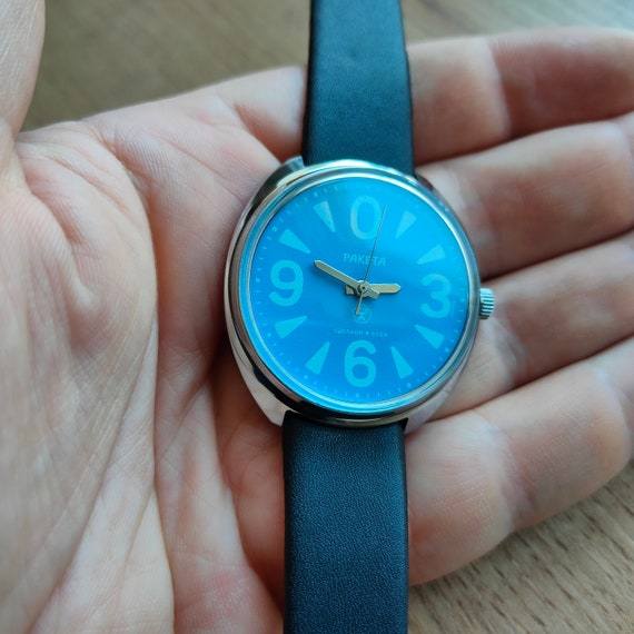 ラケタ RAKETA ソビエト 手巻き式 腕時計 ガガーリンベルト付き PAKETA 
