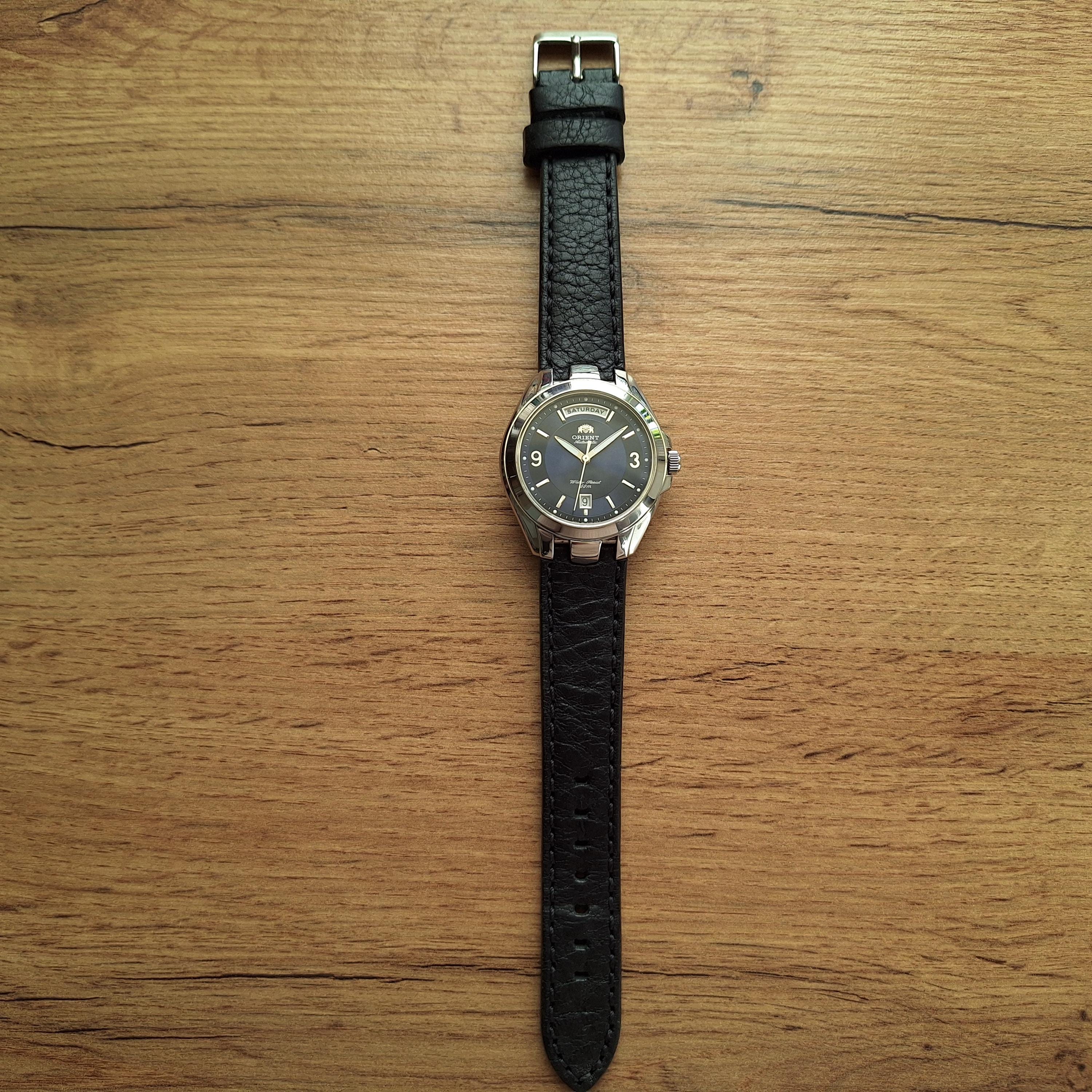 Rare Vintage Orient PRESIDENT Day Date Blue Watch, Automatic Watch