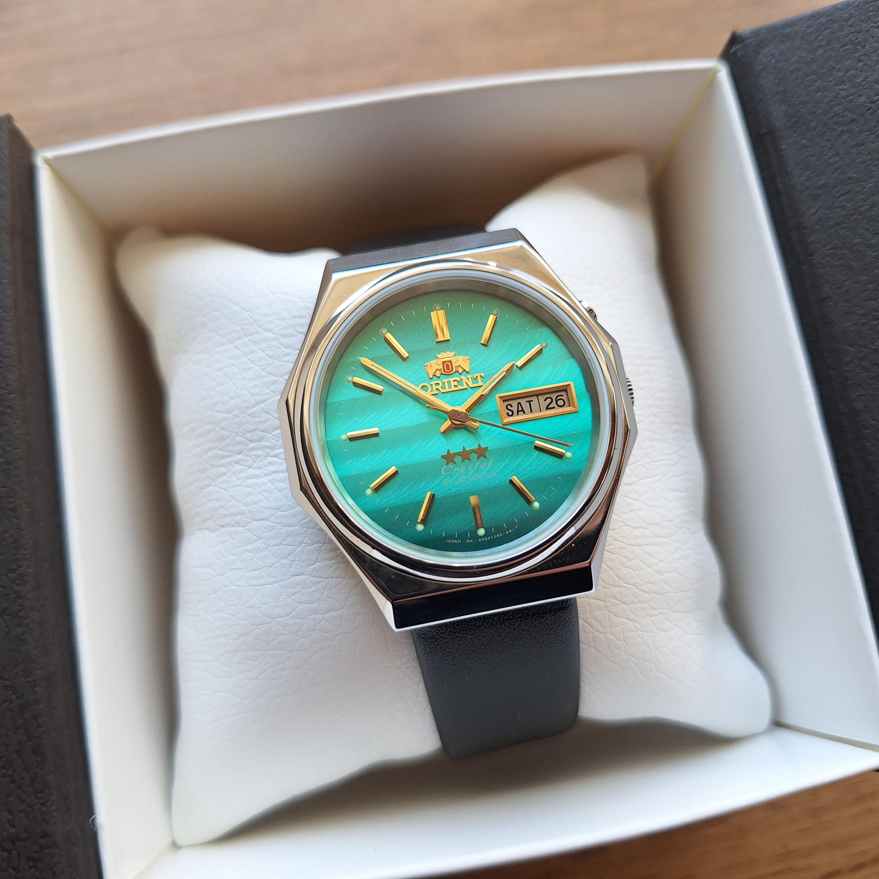 綺麗な稼働品ORIENT CAMEO MECHANICAL RING WATCH NOS Vintage Orient Crystal Automatic Watch, Mechanical