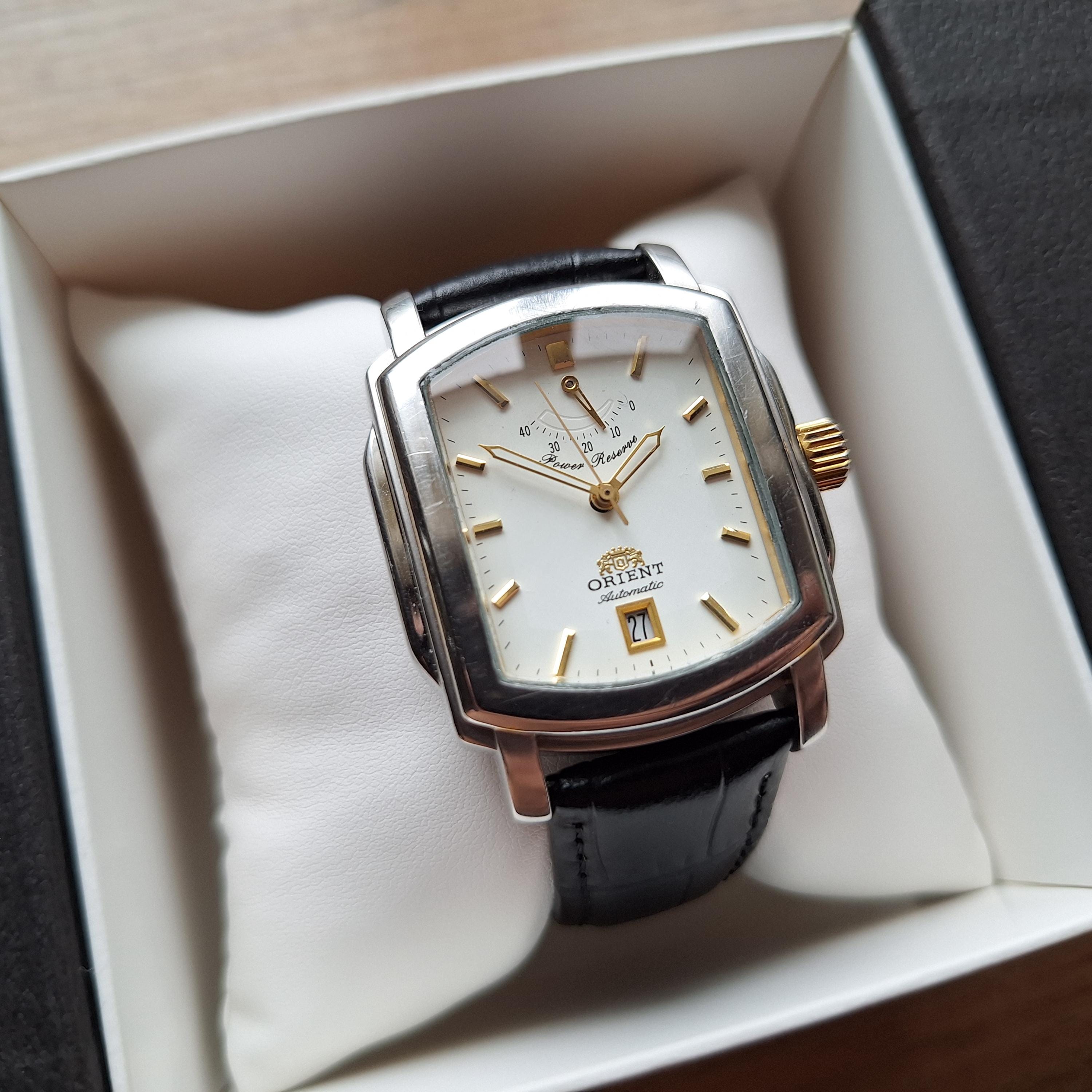 Vintage Orient Power Reserve Watch, Japan Watch, Mens Watch